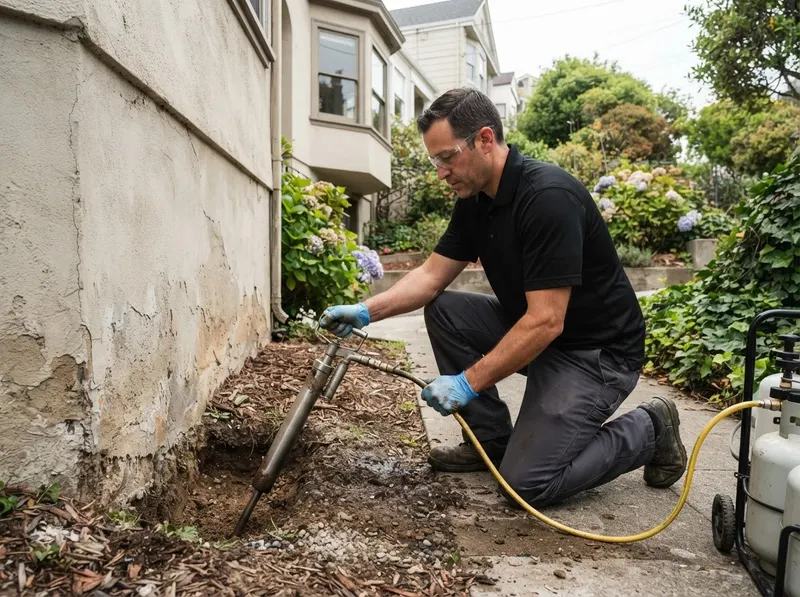 Subterranean Termite Soil Barrier Defense in San Francisco, CA